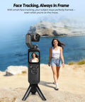 4K Vlogging Camera For YouTube And Social Media Ultra Portable 75MP Pocket Digital Camera with rotating gimbal and WiFi feature