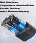 Cordless Electric Pipe Bender For Copper And Aluminum Tubes Sizes Span Quarter Through Seven Eighths Inches Quick Bend Tool battery details