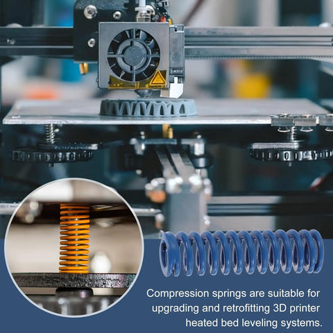 Ultimate 2 Pcs Blue Compression Springs For Mechanical Gear And 3D Printer Parts With 3 Inch Length And 3 8 Inch Outer Diameter For Heavy Duty Loads And Durable Alloy Steel Build on 3D printer.