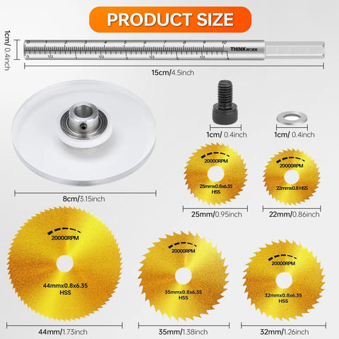 Inside PVC Pipe Cutter Kit With Adjustable Depth Gauge And Scale, Precise Internal Cutting Tool showing product size and blades