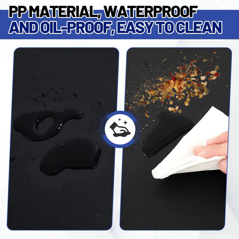 PP material, waterproof, and oil-proof Premium Pre Cut Wire Shelf Liners Heavy Duty Non Slip Plastic Matting for easy cleaning.