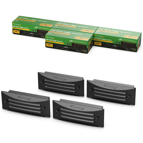 Low Voltage LED Deck Lights 9 Inch Step Lighting Kit For Outdoor Walkways And Decks With Warm Soft Illumination 4 Pack