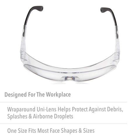 Ultra-Spec 2000 Visitor Safety Glasses With Clear Uvextreme Anti-Fog Lens front view
