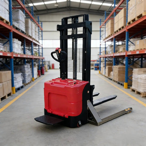 Walkie Stacker For Heavy Cargo Lifting Compact Pallet Stacking Equipment With Stable Support in industrial storage