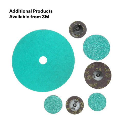 Green Corps Fiber Disc 36507 5 Inch By 7/8 Inch Ceramic Resin Bond Abrasive Disc 40 Plus Grit 20 Pack displayed with other sizes