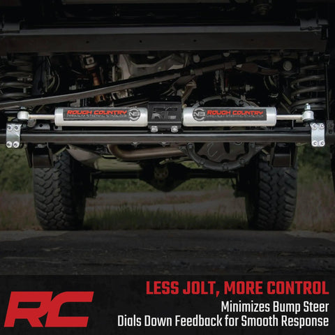 N3 Dual Steering Stabilizer for 07-18 Jeep Wrangler JK Improve Handling and Stability, Cut Bump Steer and Vibration
