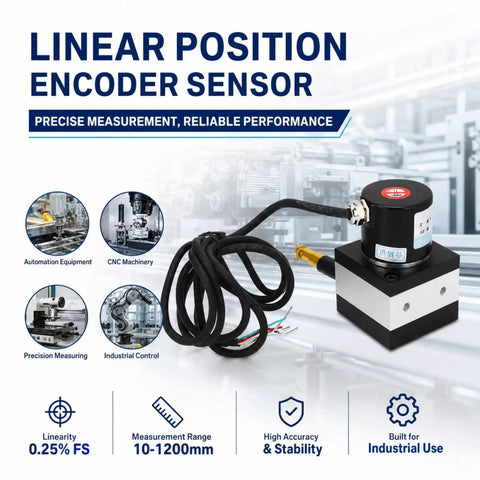 Stroke Linear String Pot Encoder Sensor For Draw Wire Systems Perfect For Cylinder Testing Machines Pro Grade Precision