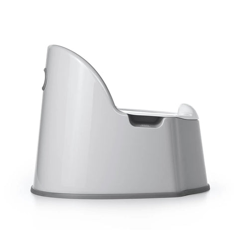 Killer Quality Toddler Potty Chair Featuring Easy Removable Bowl For Quick Scrubs Splash Proof Barrier And Grippy Carry Handle Totally Sweet For Little Tykes Nailing Potty Training Smooth Contoured Seat in gray plastic design.