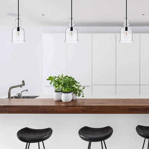 Bottle Glass Pendant Light With Dope Industrial Vintage Vibe Large Black Farmhouse Ceiling Fixture above kitchen counter