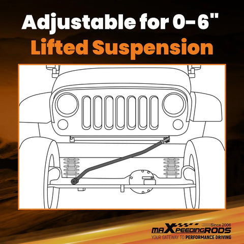 0 To 6 Inch Front Adjustable Track Bar For Ford F 250 F 350 Super Duty 4WD 2005 2006 2007 Beefed Up Axle Centering For A Smoother Ride Less Vibration And Solid On And Off Road Handling, for lifted suspension