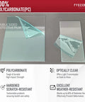 Clear Polycarbonate Welding Lens Replacement Set Inside And Outside Plates 231410 231411 20 Pack shown with protective film
