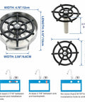Dimensions and installation guide for Glass Rinser And Bottle Washer For Kitchen Sink with Ten Orifice Water Outlet, showing measurements.