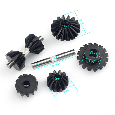Beefy Steel Differential Gear Set Bevel Gears Upgrade For Tamiya TT02 TT02B XV02 1/10 RC Car CNC Machined Precision Parts