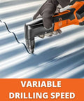 Cordless Nibbler For Roofs And Facades With QuickIn System 18V MultiVolt interface cutting corrugated metal sheet