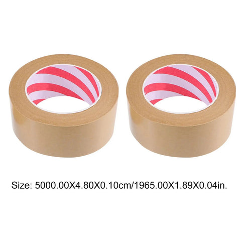 2 Pack Kraft Paper Packing Tape Water Resistant Sealing Tape For Shipping And Home Use Hand Tearable Brown Box Tape