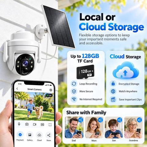 Sleek Solar Powered Security Camera For Outdoor Home Surveillance Featuring Hella Clear 3Mp Video And Smooth Pan Tilt Operation
