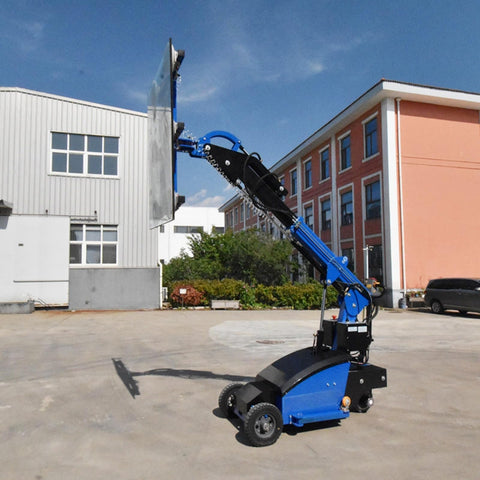 Electrical Glass Vacuum Lifter 600Kg Professional Grade Heavy Duty Manipulator lifting a glass panel outdoors.