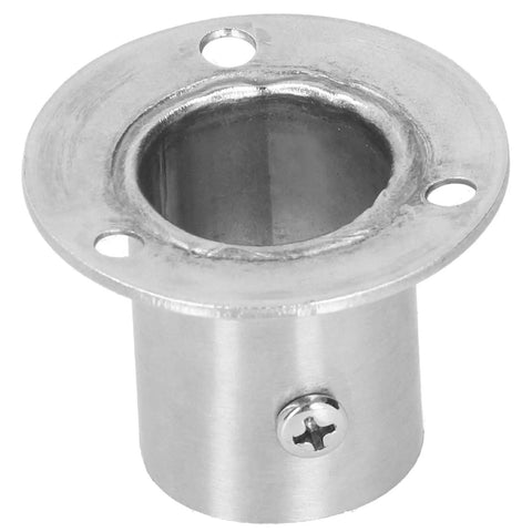 Heavy Duty Flange Pipe Base Kit 19mm For Wardrobe Closet Cupboard And Desk Installations, 10 Pack With Screws, stainless steel base