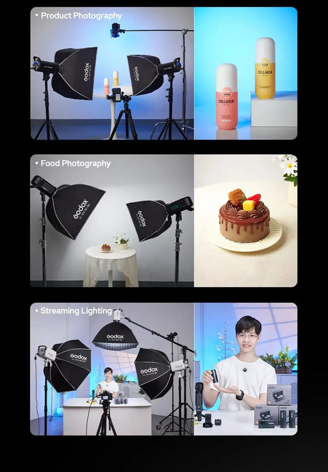 Professional Grade 23.6 Inch Octa Softbox With Bowens Mount for product, food, and streaming photography lighting setups.