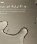 Eva Brushed Nickel One Handle Posi Temp Shower Trim Kit texture showcasing brushed nickel finish close-up.