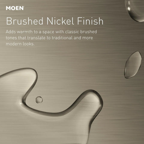 Eva Brushed Nickel One Handle Posi Temp Shower Trim Kit texture showcasing brushed nickel finish close-up.