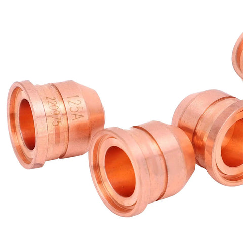 Awesome 5 Piece Plasma Nozzle Kit With Electrode Tips Compatible With Most Cutting Machines For Tough Jobs And Reliable High Temp Performance, copper nozzles.