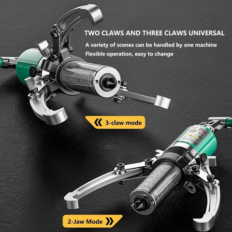 Heavy Duty Hydraulic Gear Puller Set, 5 Ton Built Like A Tank with 2 and 3 Jaw modes for versatile auto part extraction.