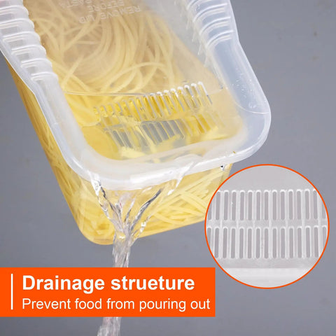 Microwave Pasta Pot With Strainer Lid And Measuring Cup Clip, Quick 10 Minute Cook For 1 To 4 Servings, water draining