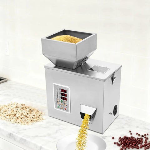 Top Tier Automatic Powder Filling Machine With Precise 0.2g Accuracy And Fast 2 To 5 Second Dispensing Speed filling grains into a bowl.