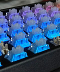 Silent Magnetic Hall Effect Linear Switches For Mechanical Gaming Keyboards 2 Pin Hot Swap Kit 35 Pieces installed view
