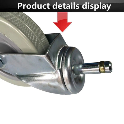 Close-up of Heavy Duty Four Inch Swivel Caster Wheels Built Tough To Handle Heavy Loads While Rolling Smooth Across Concrete Or Shop Floors.