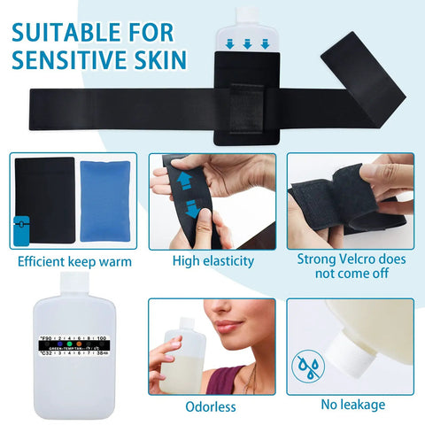 Discreet Urine Test Kit With Portable Collection Bottles Thermal Ice Bag features high elasticity and a neoprene sleeve for sensitive skin.