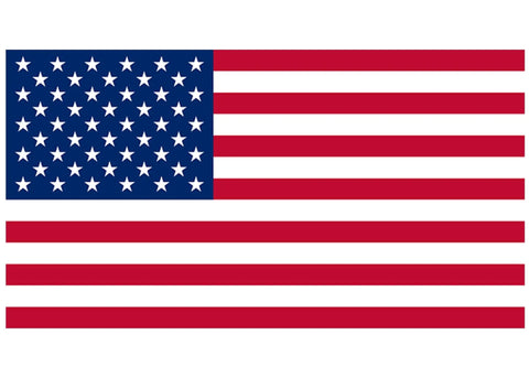 USA flag design from Patriotic USA Flag Sticker Pack Six White 1x2 Inch Decals For Hard Hats Biker Helmets Tool Boxes And Work Gear Made In USA