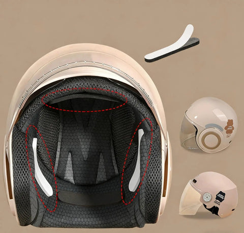 Hat Size Tape Reducer Insert Foam Self Adhesive 30 Pack Sizing Tape Sizer for hats and caps shown with helmet view