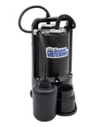 SP-50T Half HP Submersible Sump Pump With Tether Float Switch, energy-efficient PSC motor, black thermoplastic design