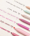 Gel Pen And Highlighter Journal Set Featuring A 7 Piece Assortment Of Pastel And Neutral Colors Twin Ball Fine Point Pens