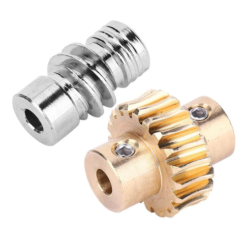 Bronze Worm Gear Set For Industrial Robots, Heavy Duty Worm Wheel With Precise Transmission, showing gear components.