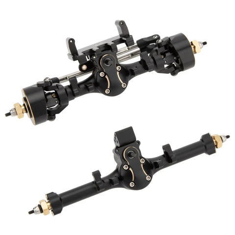 Beefed Up 5mm ISO V2 SCX24 Axles With 3 Section CVD For Axial 1/24 RC Crawler Black, Upgraded Shoulder Screws On Steering Knuckles