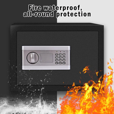 Heavy Duty Safe Box Security Cabinet With Digital Keypad Alarm LED Indicator And Triple Lock Core Anti Theft For Cash Jewelry And Guns Fireproof Safe Cabinet Includes Expansion Nails And Battery Pack with fire and water protection
