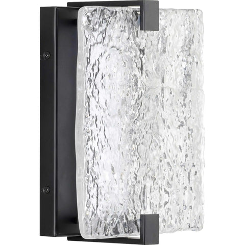 LED Stone Glass Wall Sconce In Brushed Nickel ADA Compliant Modern Dope Lighting For Hallways And Bathrooms Energy Efficient Ambient Glow Easy Mount Hardware