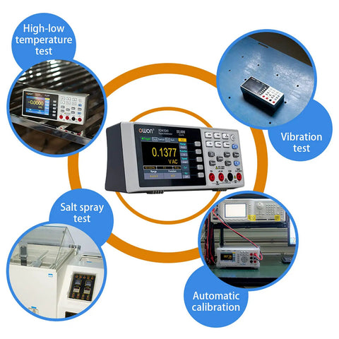 Pro Grade USB RS232 Digital Multimeter XDM1041 55000 Counts with durability tests like vibration and temperature shown