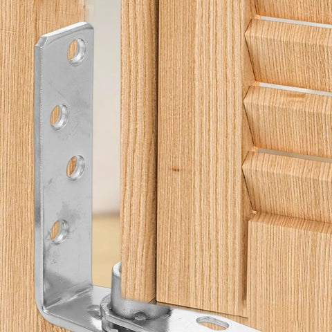 Heavy Duty Stainless Steel Auto Rebound Door Hinges For Cabinets And Bar Counters attached to wooden door frame