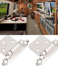 Self Closing RV Cabinet Hinge Half Inch Overlay Steel Durable for RV Boat Kitchen Bathroom Doors in Champagne Finish