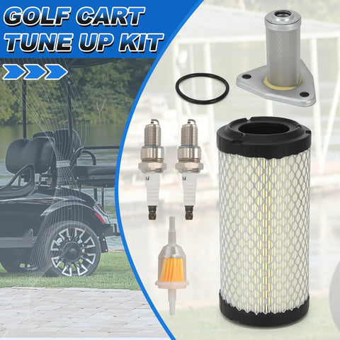 Complete EZGO Golf Cart Tune Up Kit For ST350 Workhorse 1996 Up, TXT 2005-2009, RXV 2008-Up Gas Motors with filters and spark plugs
