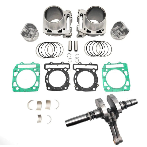 Tough Built Front And Rear Cylinder Kit With Crankshaft Plain Bearings For 800cc ATV UTV Quad Engine Rebuild, includes pistons, gaskets