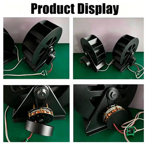 Micro Hydroelectric Generator For Outdoor Use 50W Disc Type Water Turbine With Belt Driven Output For Rivers Ponds And Canals