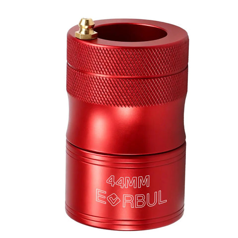 Pro Shop Grade 44 mm Wheel Bearing Greaser Tool For Atv Utv With Dust Cap, Workhorse 6061 Aluminum Grease Injector in red.