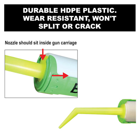 Angle Shot Plastic Nozzle Three Pack For One Tenth Gallon Cartridges Yellow Fits On Top Of Most Standard Cartridges Guide