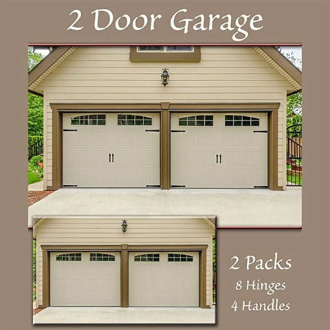 2 door garage with 6 Piece Decorative Garage Door Hinge Handles Steel Hardware Kit For Metal Doors Wooden Doors And More