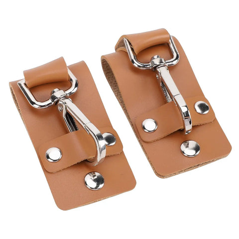 Slick Slim PU Leather Belt Key Holder With Detachable Keyring And Fixed Loop, brass hook, for belts up to 4cm, front view